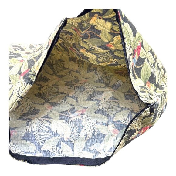 Tropical Parrot Print Zippered Pillow Cover Home Birds Paradise Throw Cover 20" - Picture 4 of 5